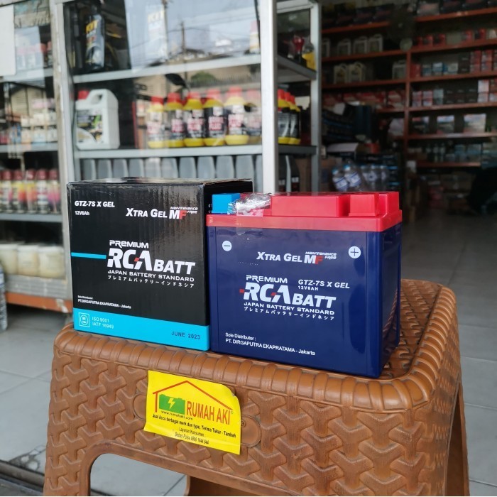 Aki Sepeda Motor Rca Batt (Gtz-7S X Gel - 12V 6Ah) Vario 125-150, Nmax