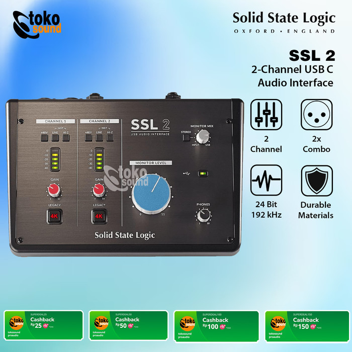 

Solid State Logic SSL2 SSL 2 - Professional 2x2 USB Audio Interface