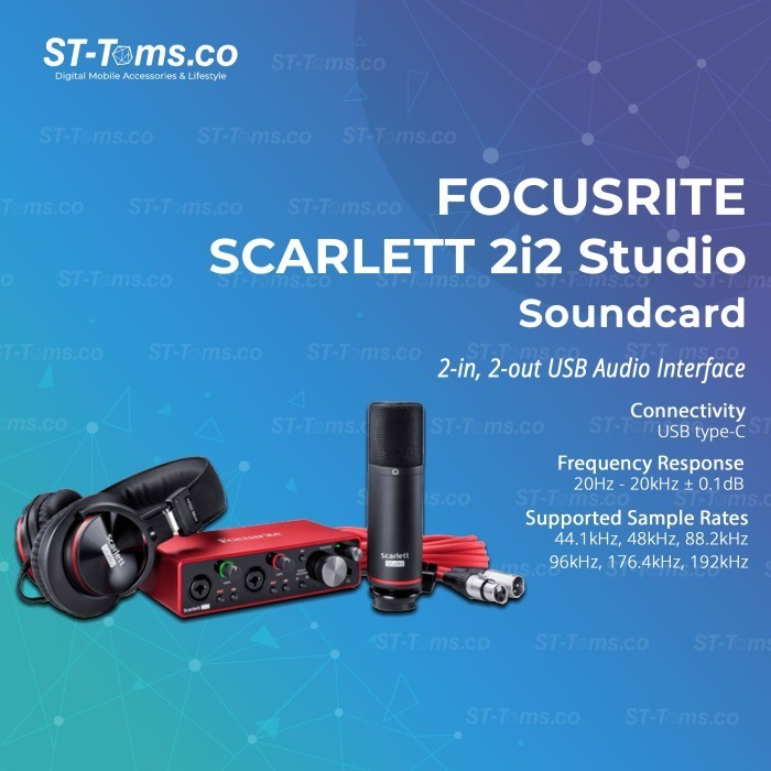 

rite Slett 2i2 Studio 3rd Gen 3 USB Audio Recording Soundd
