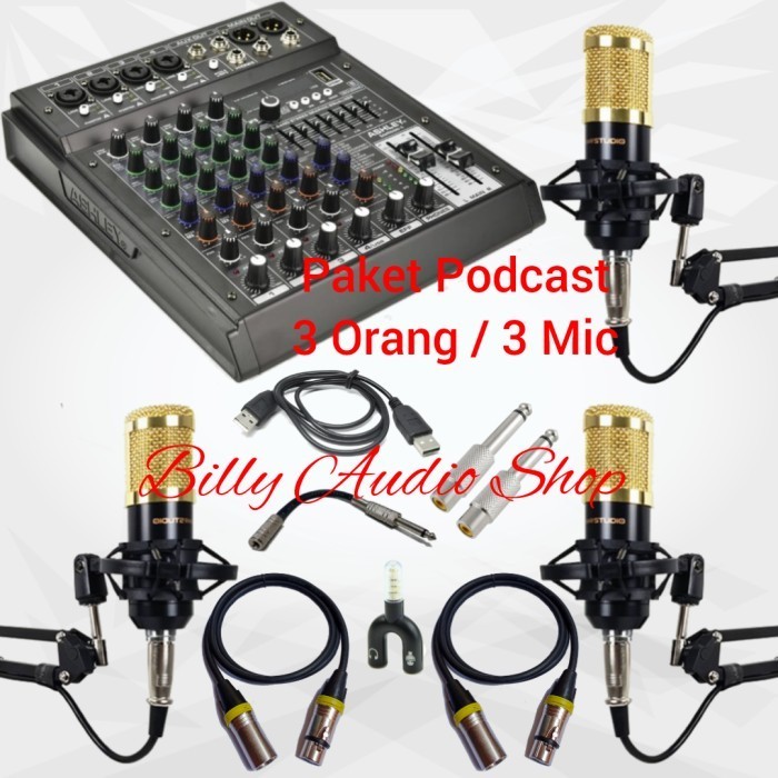 

Paket Podcast 3 Orang / 3 Mic Mixer