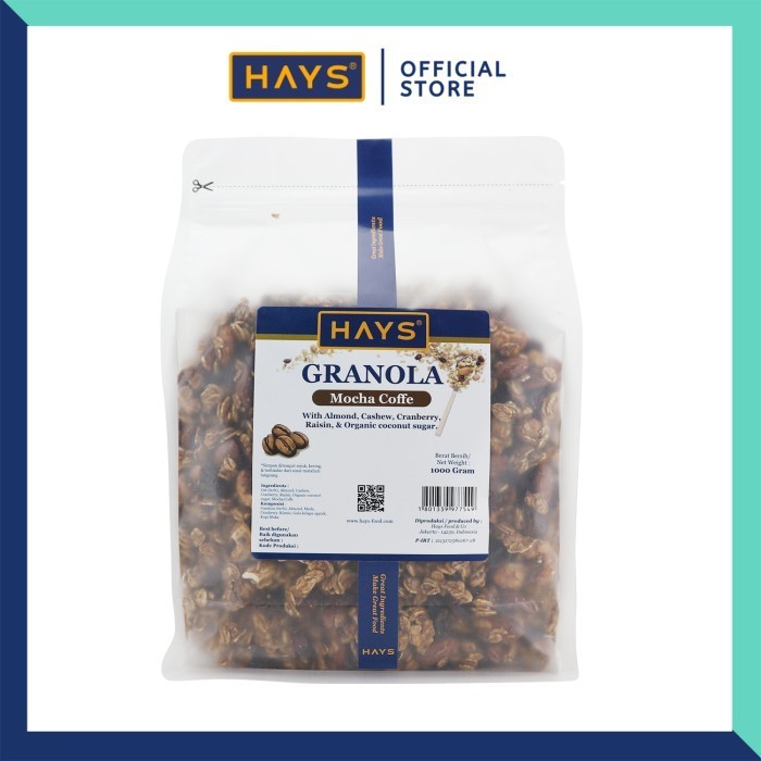 

Terlaris HAYS - Granola All Variant 1 KG Almond Mede Cranberry Raisin SALE