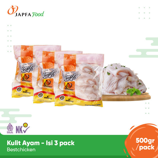 

Bestchicken Bundling Hemat Kulit Ayam Bersih / Chicken Skin 500gr - Isi 3 pack