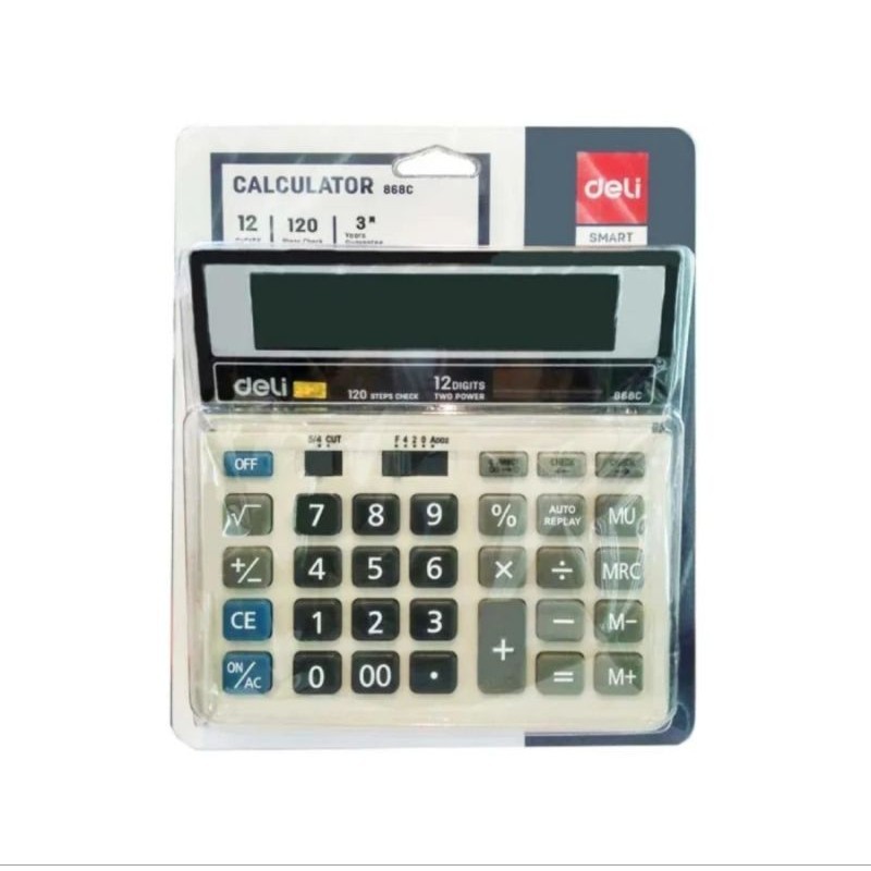 

DELI KALKULATOR C868C CALCULATOR 12 DIGIT DESKTOP