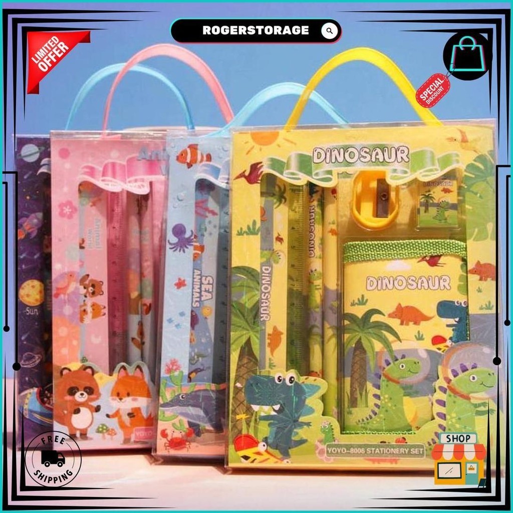 

[Nicky888] Set Stationery Anak Alat Tulis 6 In 1 / Paket Alat Tulis + Dompet Anak / Pensil Set Alat Tulis Perlengkapan Sekolah / Set Alat Tulis 6In1 Hadiah Souvenir At001 Best Seller