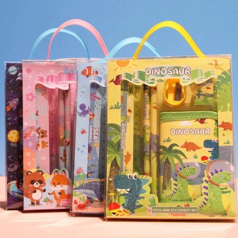 

[Nicky888] Set Stationery Anak Alat Tulis 6 In 1 / Paket Alat Tulis + Dompet Anak / Pensil Set Alat Tulis Perlengkapan Sekolah / Set Alat Tulis 6In1 Hadiah Souvenir At001 Promo