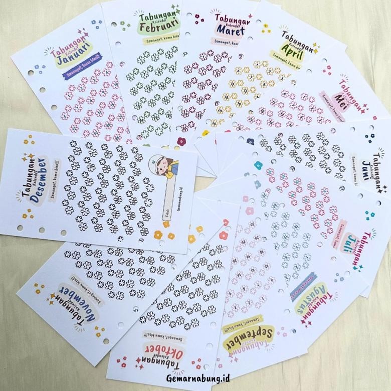 

Paket Binder Keuangan Lengkap A6, Binder Nabung Kalender Setahun Set Lengkap Gratis Ongkir