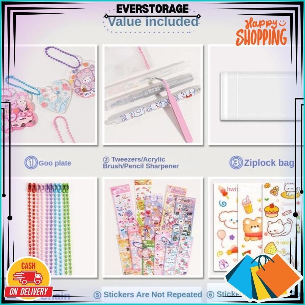 

CodGuka Stiker Set Lucu Diy Kartu Mainan Anak Paster Bahan Akun Manual Alat Tulis Anak Stiker Guka Diy Keyring Goo Card Sticker Set Gratis Ongkir