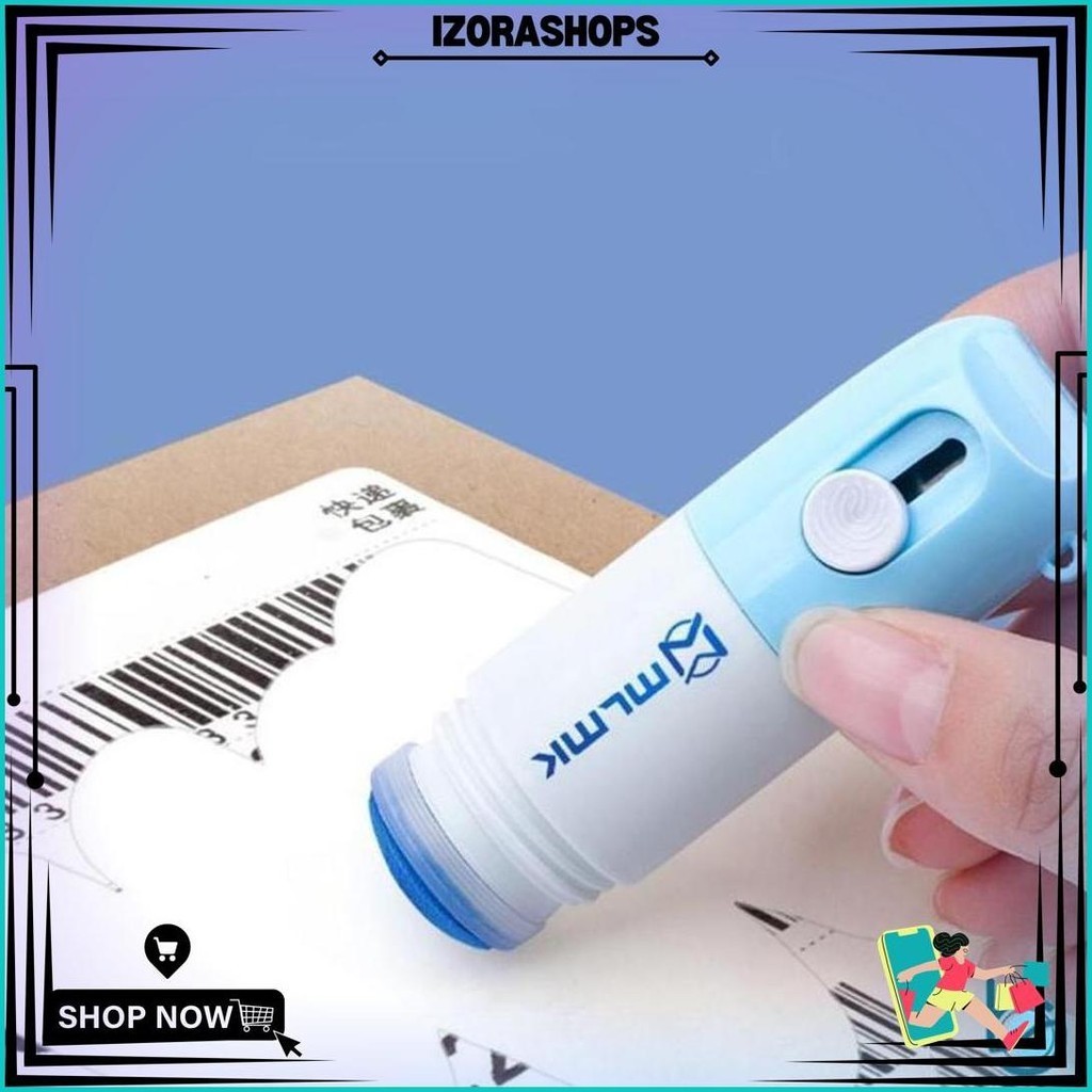 

Cutter Pembuka Paket Di Lengkapi Dengan Penghapus Resi Paket/Box Opener Roller Stamp Cutter - Best Stationary Sale