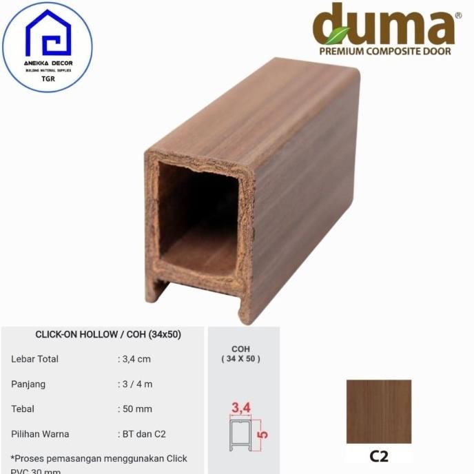 Panel Dinding Plafon CLICK-ON HOLLOW (COH) DUMA WPC ,