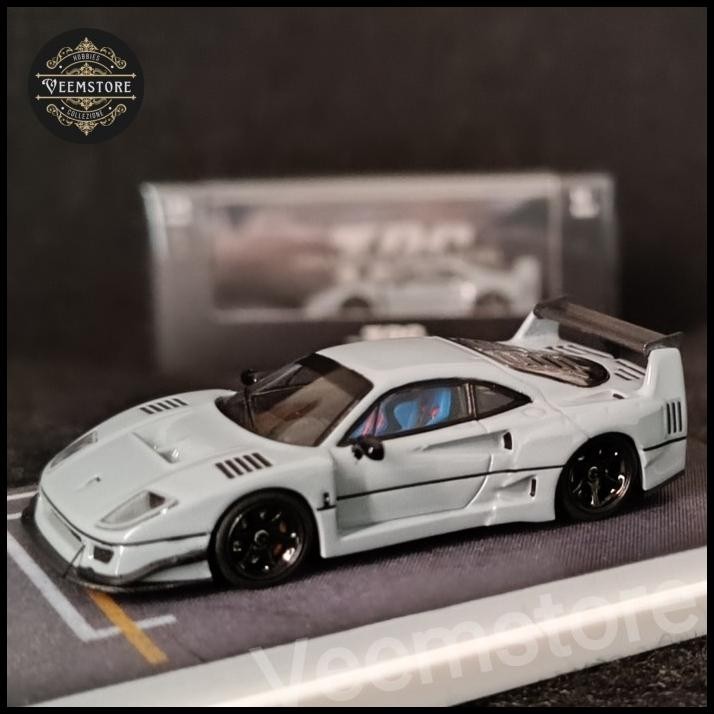 Die Cast 1:64 Ferrari Lbwk F40 Matte Grey [Tpc] With Stickers