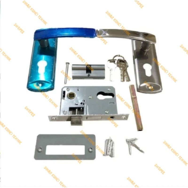 Kunci Pintu Rumah Kecil VPR / Kunci Plat Ukuran Kecil 1 Set VPR Silver