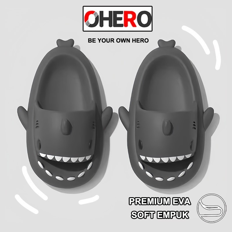 Sandal Hiu // Sandal jelly pria hiu dewasa murah terbaru korea sandal slop pria karet dewasa casual