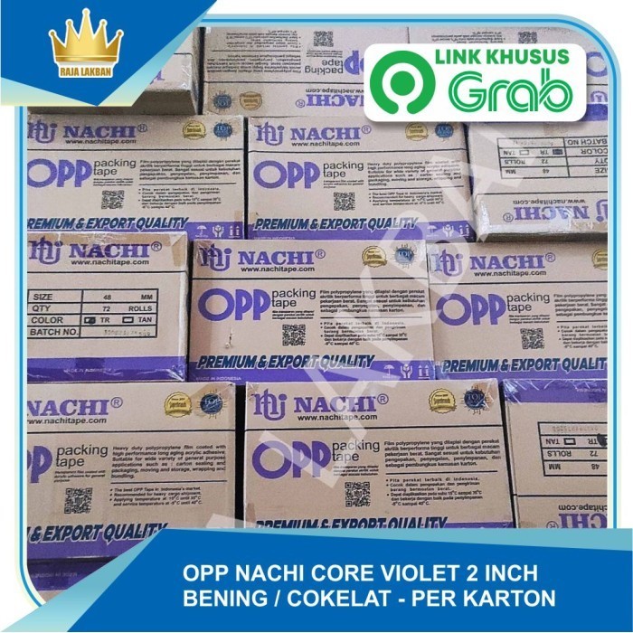 

Lakban / Plakban Opp Nachi Tape 2 Inch X 100 Yard Full - Per Dus