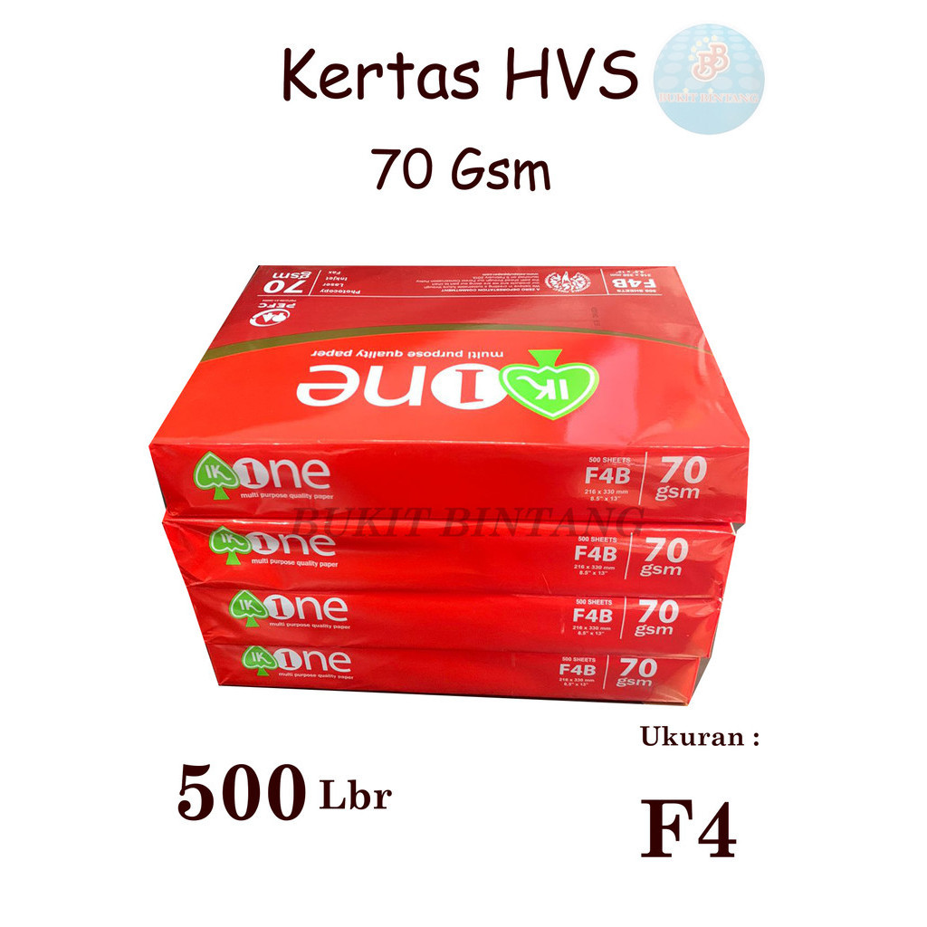 

Kertas HVS / kertas print / kertas photocopy 70 Gsm F4 merek aone