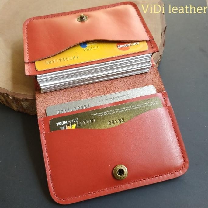 

BEBAS ONGKIR - Card holder kulit sapi asli, dompet kartu nama kulit asli