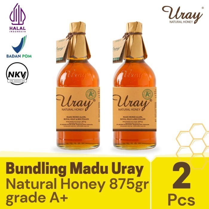 

Ready Bundling 2 Pcs Madu Uray Natural Honey 875gr - Madu Hutan Murni