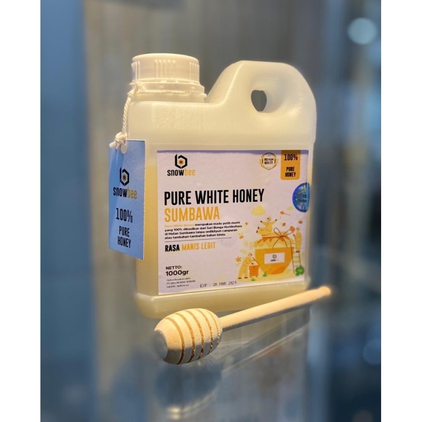 

Ready MADU PUTIH SUMBAWA PREMIUM SNOWBEE PURE WHITE HONEY 1000GR