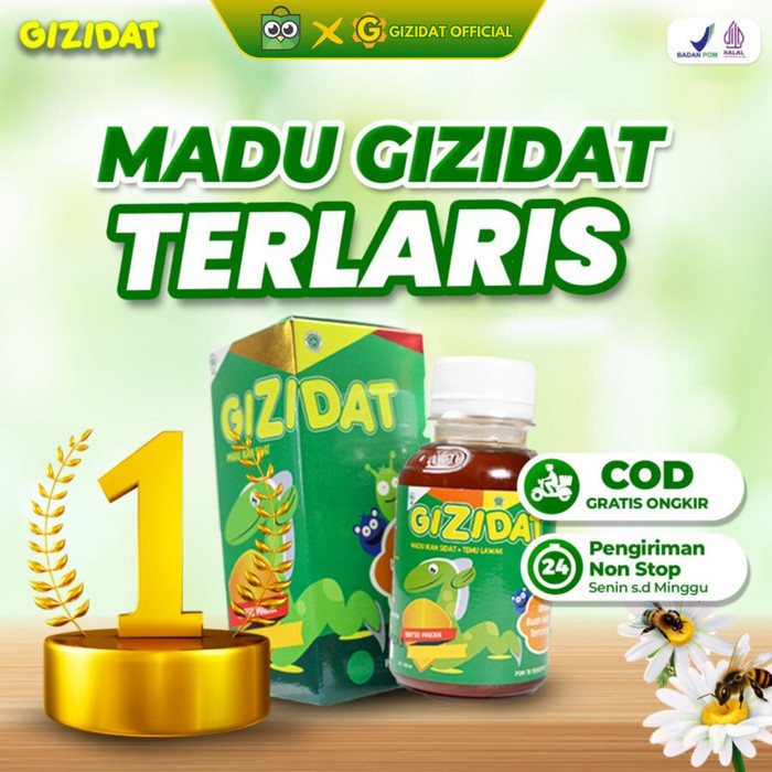 

Ready GIZIDAT ORIGINAL Madu Vitamin Penambah Nafsu Makan Kecerdasan Anak