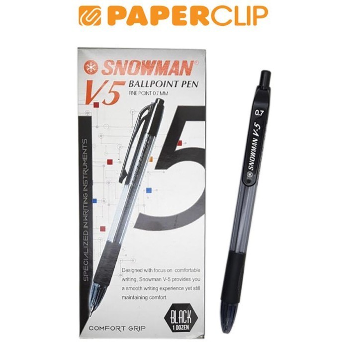 

Ready PULPEN / PEN SNOWMAN V-5 07 ISI 12 HITAM