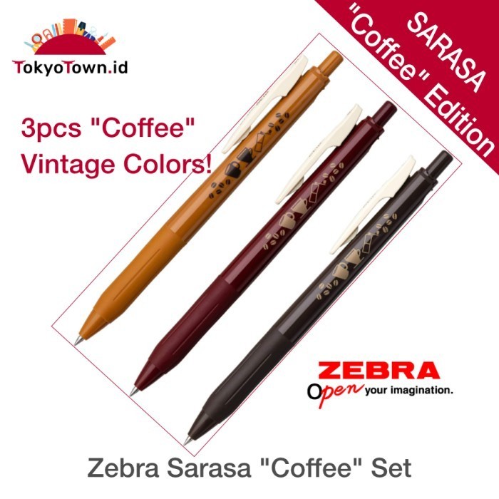 

Ready Zebra Sarasa Coffee Vintage Colors Special Edition 3pcs