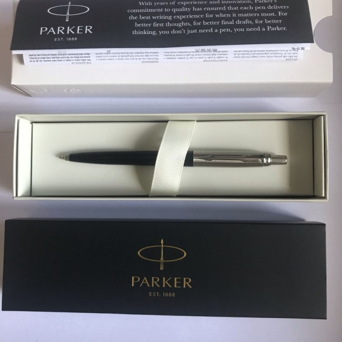 

Ready Parker Jotter Original Ballpoint SPC Black Crome Trim ( Klip Silver )