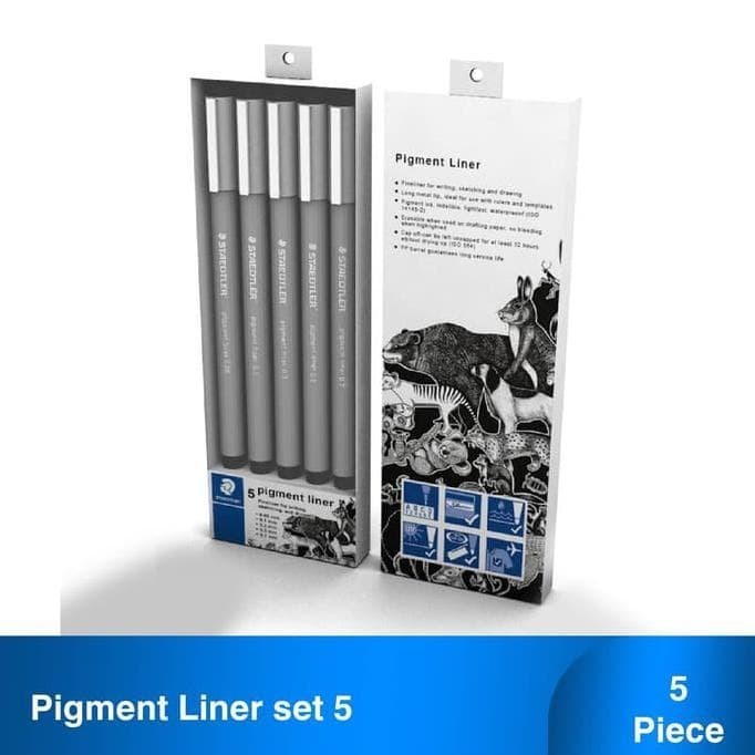 

Ready Staedtler Pigment Liner - Set Pulpen Hitam