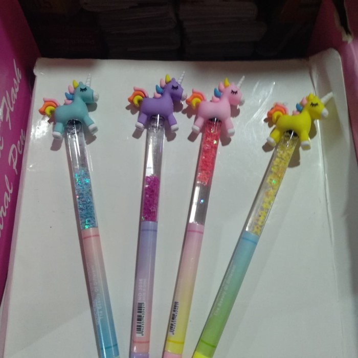 

Ready pen gel pony gliter air warna warni 12 pcs