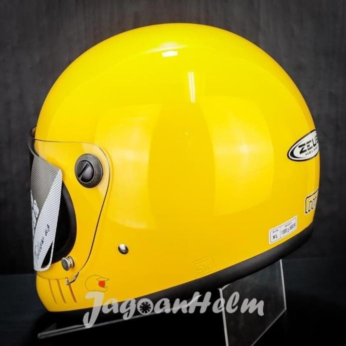 helm zeus helm zs816e solid |yellow | retro zs 816e classic zs-816