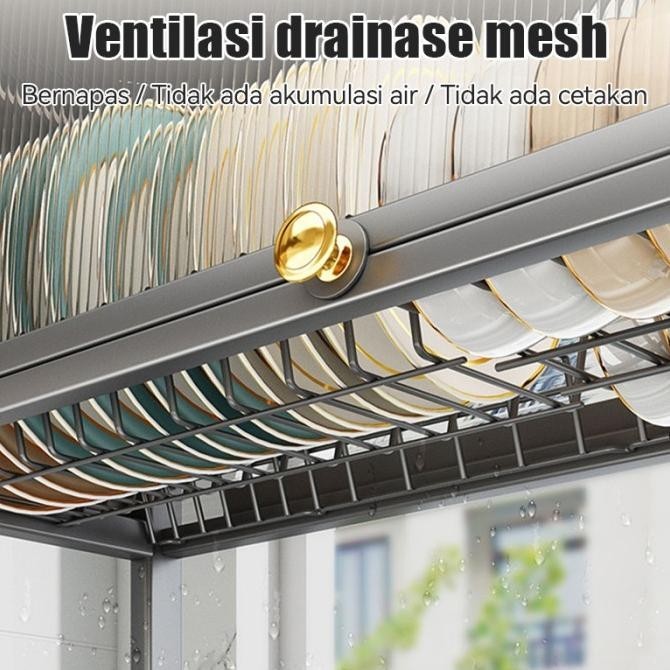 [Garansi] Rak Piring Penutup Rak Dapur Wastafel Rak Cuci Piring Stainless