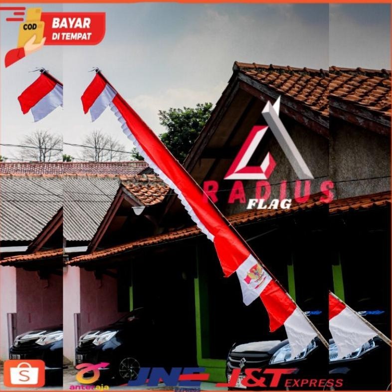 BENDERA UMBUL UMBUL KUDA LAUT MERAH PUTIH 2,7M TERLARIS