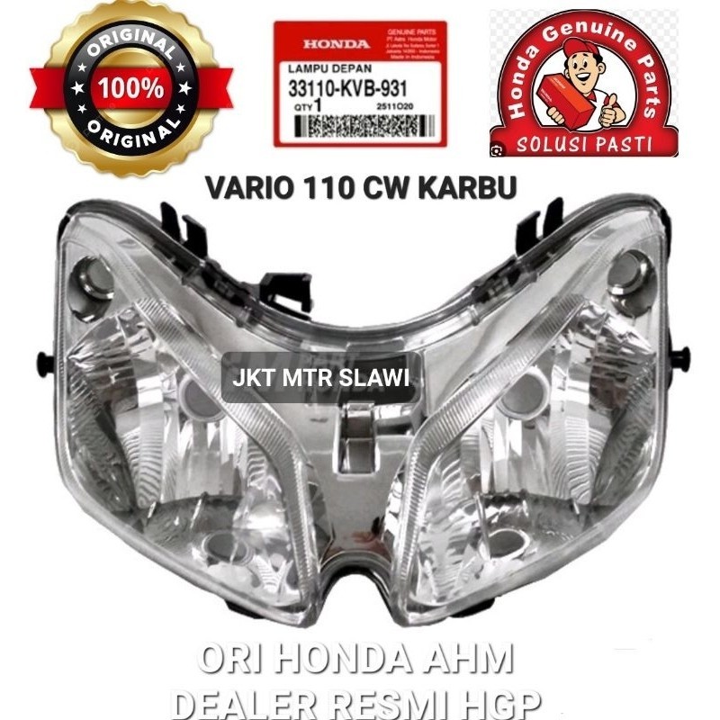 33110-KVB-931 Reflektor lampu depan vario 110 lama vario cw vario 110 karbu 2009-2011 ori AHM