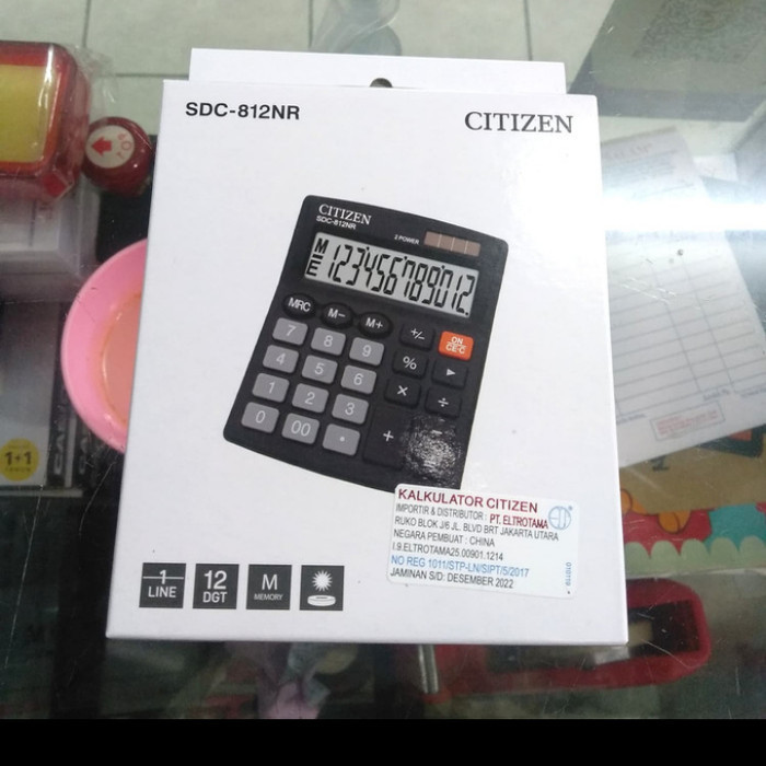 

Ready kalkulator citizen SDC 812nr 12 digit