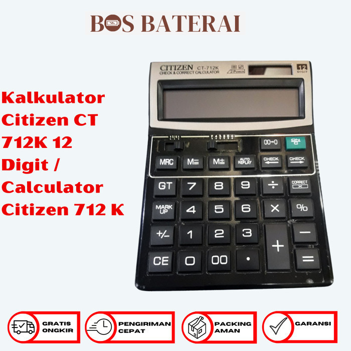 

Ready Kalkulator Citizen CT 712K 12 Digit / Calculator Citizen 712 K