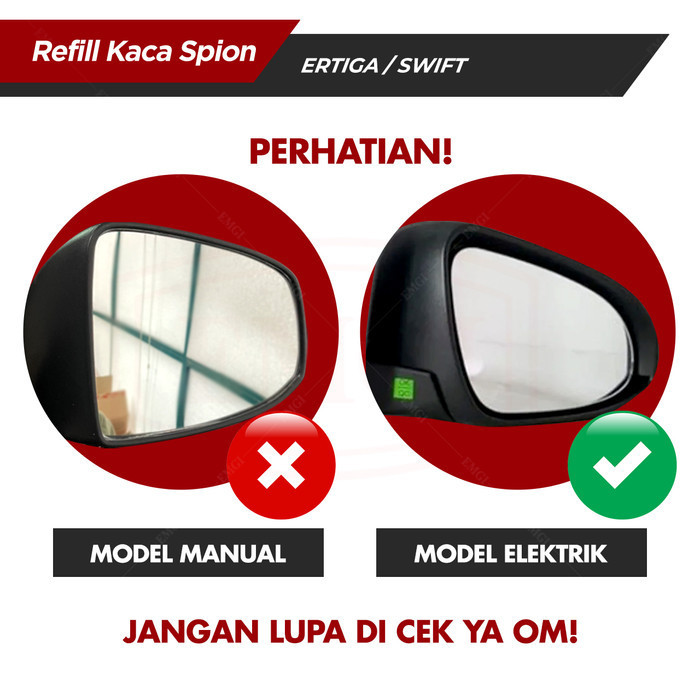 Kaca Spion Refill - Spion Mobil Ertiga/Swift 2012-2017