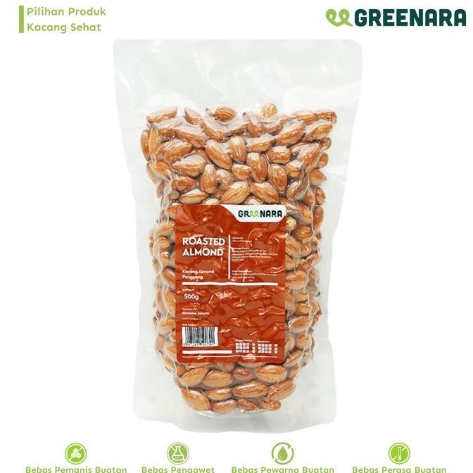 

Greenara Roasted Almond 500gr / Kacang Almond Panggang