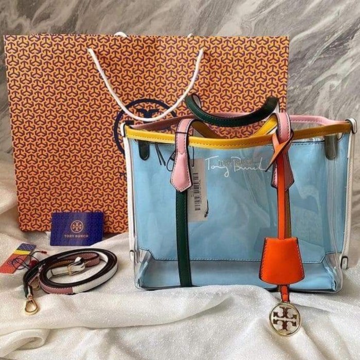 (Kualitas Premium)Tory Burch Tote Bag Transparan Kualitas Premium