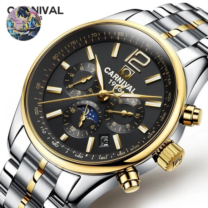 Ready Carnival Men Fashion Business Watch Steel For Scoopy Booking Sparepart Mobil