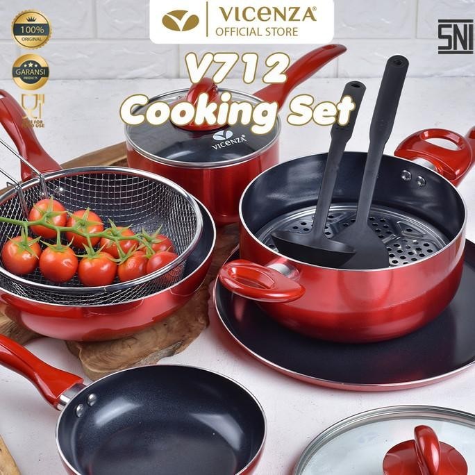 [Ready] Vicenza Cookware Set Peralatan Masak Praktis V712