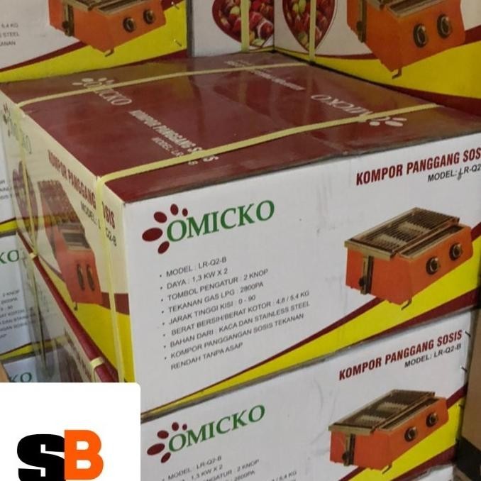 [Promo] Kompor Panggangan Omicko 2 Tunku/Lr-Q2-B/Omicko Kompor Panggang Sosis