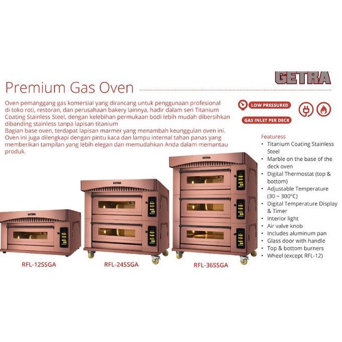 [Promo] Premium Gas Oven Getra Rfl 12Ssga / Oven Premium Getra Rfl12 Ssga
