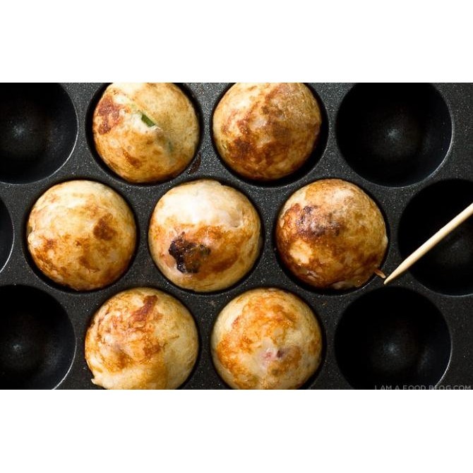 [New] Cast Iron Takoyaki Pan Swedish Pancake Takoyaki Maker Panci 14 Lubang