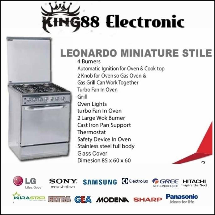 [New] Diamante Leonardo Miniature Stile Freestanding Cooker 4 Burners