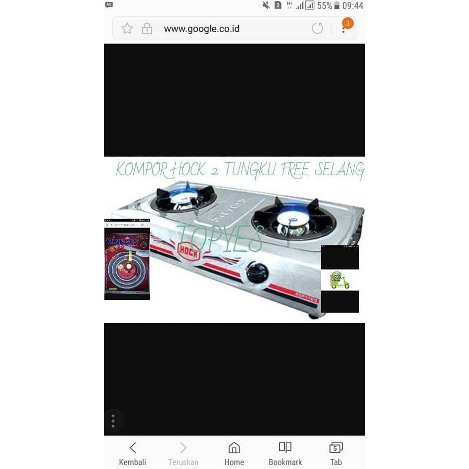 [Promo] Hock Kompor 2 Tungku Kgp11Eg-Xp Plus Selang Pkt