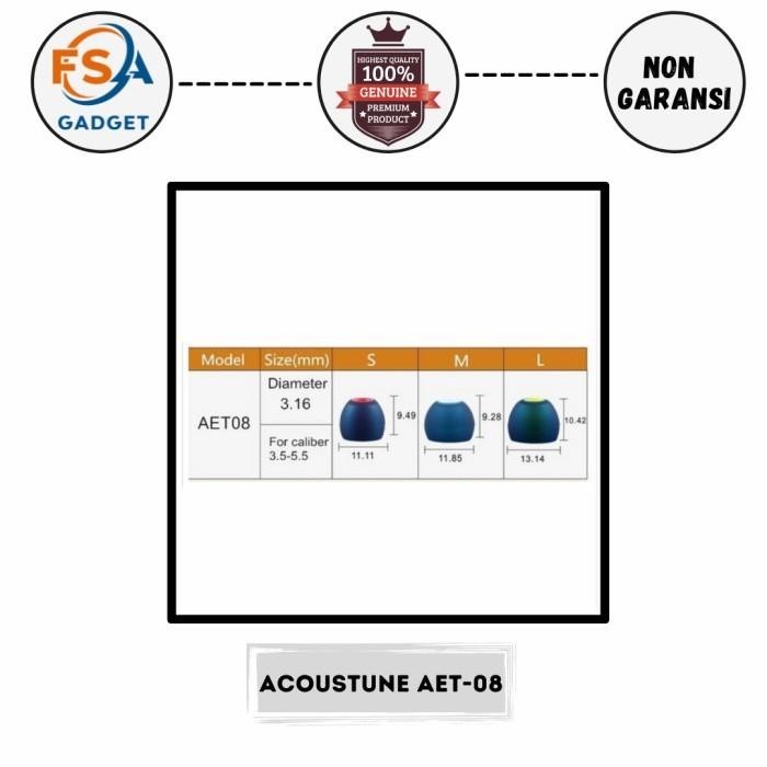 Acoustune AET08 Earphone Tips Original Import Premium