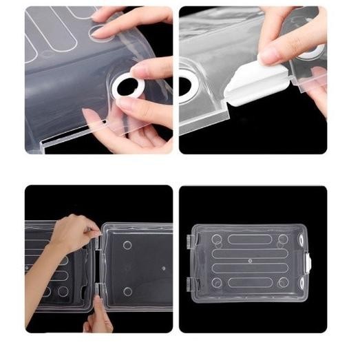 Kotak Sepatu Pria Murah Flip Buka Depan dengan Frame Plastik