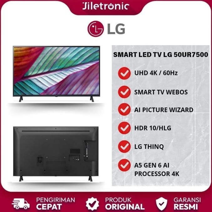 [Baru] Lg 50Ur7500Psc - Led Smart Tv Led 50 Inch Uhd 4K Hdr Thinq Lg 50Ur7500