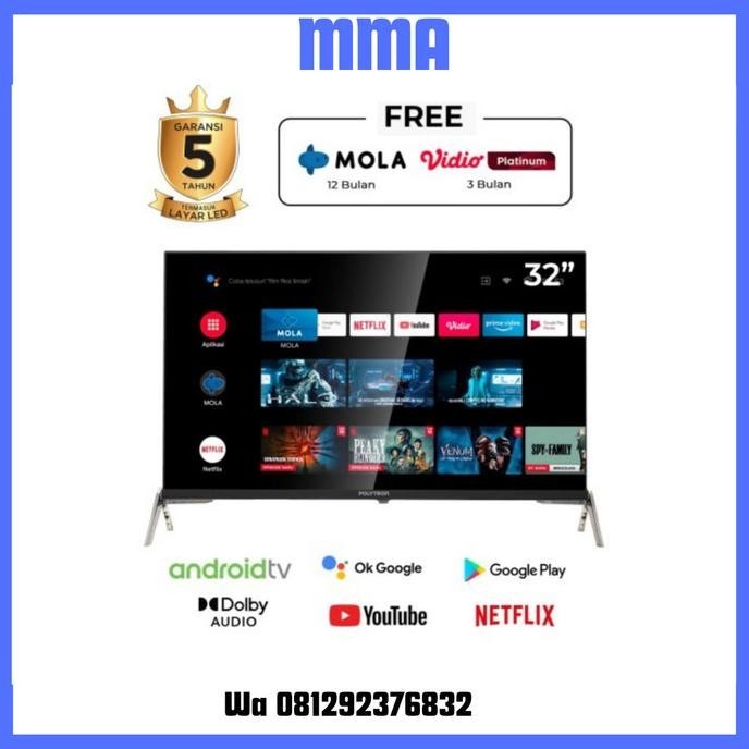 [Ready Stock] Polytron Smart Android Tv 32 Inch Pld 32Ag5959/Pld 32Ag5959