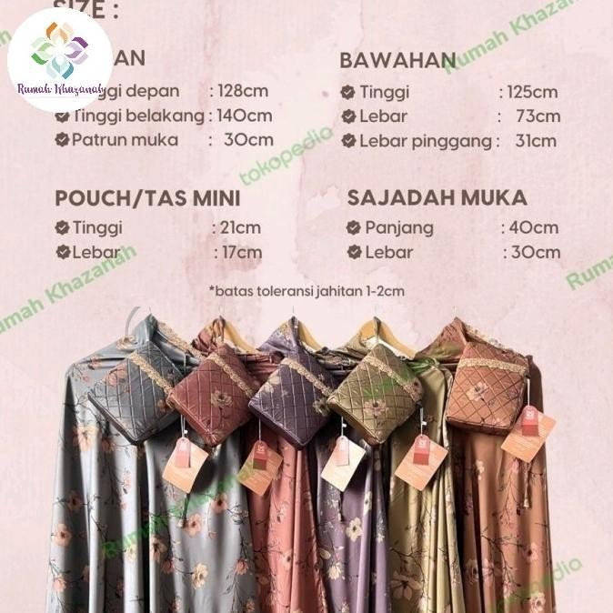 [Best Quality] Mukena Silk Floral Maisara Premium
