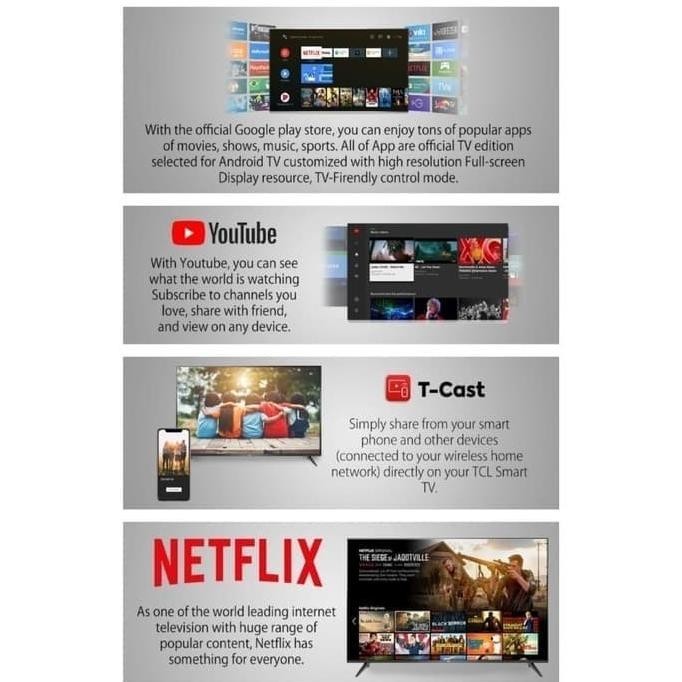 [Garansi] Led Tv Tcl 32 Inch 32A3 Digital Android Smart Tv