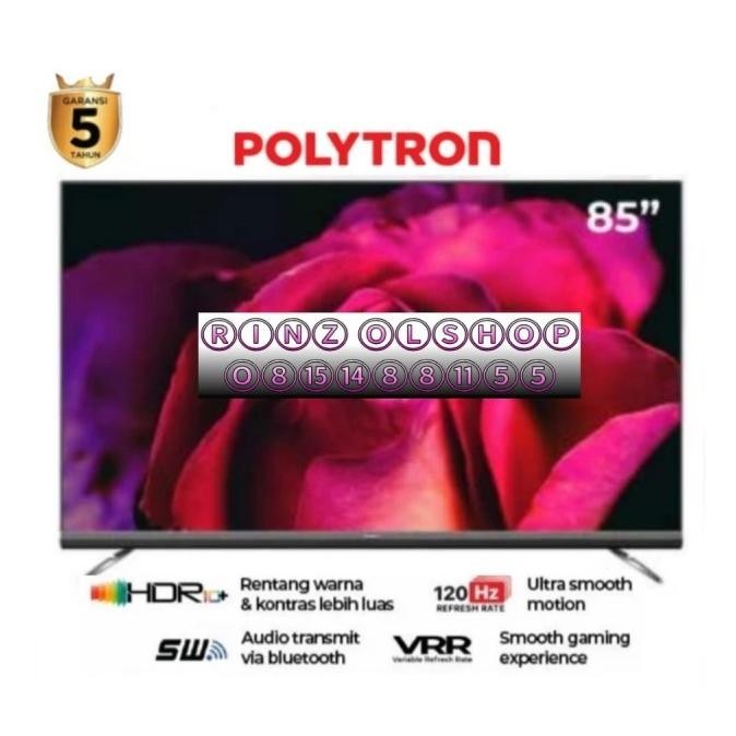 [Ready] Led Tv Polytron 85Uv5903 Mini Led Quantum Dot Smart Tv Uhd Pld85Uv5903
